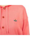 Embroidered Logo Hoodie Cardigan Pink - VIVIENNE WESTWOOD - BALAAN 11