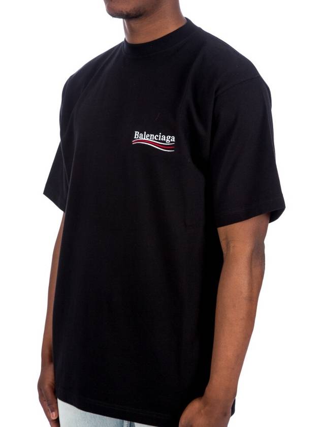 Political Campaign Large Fit Short Sleeve T-Shirt Black - BALENCIAGA - BALAAN 4