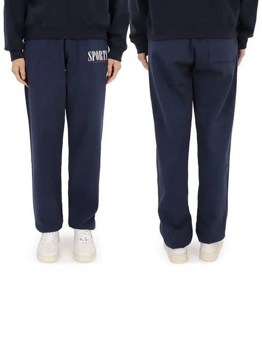 women's sports logo printing jogger pants navy SWAW238 NA4 - SPORTY & RICH - BALAAN 2