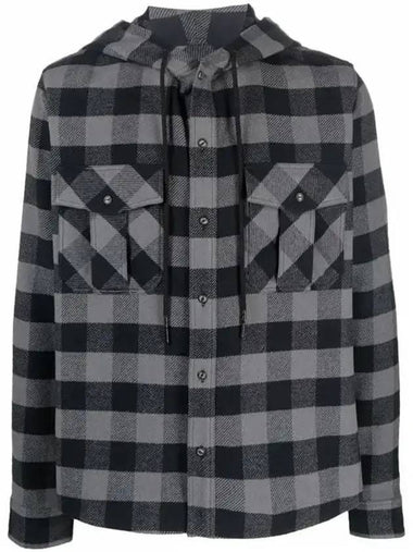 Two-Pocket Check Jacket Black - OFF WHITE - BALAAN 1