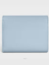 Shiny Triomphe Small Calfskin Half Wallet Light Blue - CELINE - BALAAN 5