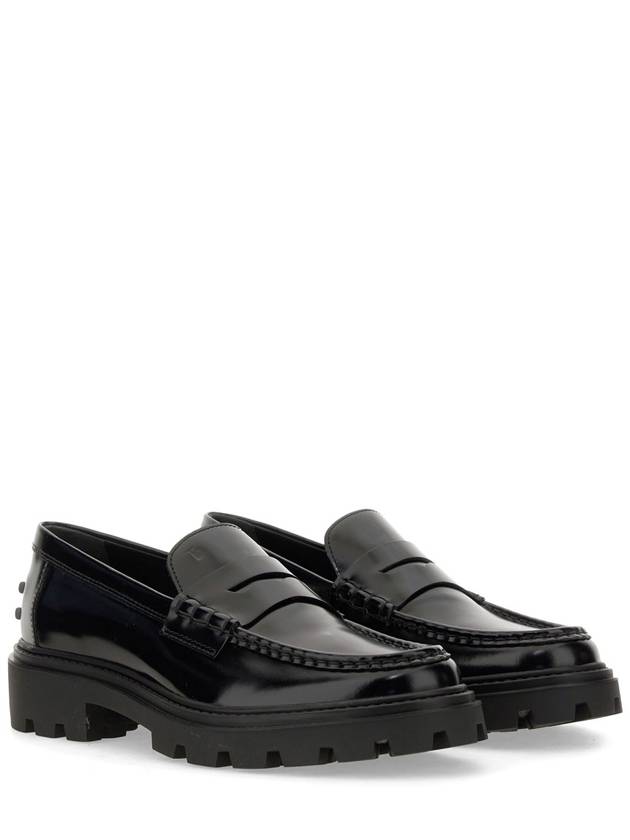 Leather Penny Loafers Black - TOD'S - BALAAN 4