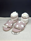 Santorini Sandals Palladium Rose Porcelaine - HERMES - BALAAN 2