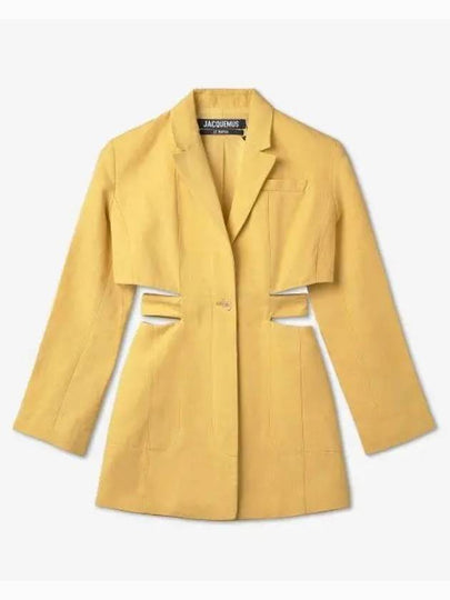 La Robe Bari Blazer Midi Dress Yellow - JACQUEMUS - BALAAN 2