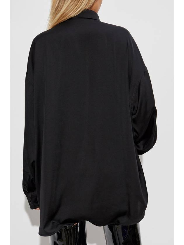 Balenciaga Oversized Shirt, Women's, Black - BALENCIAGA - BALAAN 4