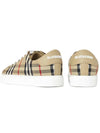 Vintage Check and Leather Sneakers Archive Beige - BURBERRY - BALAAN 7