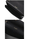 Monogram Uptown Chain Embossed Leather Long Wallet Black - SAINT LAURENT - BALAAN 4