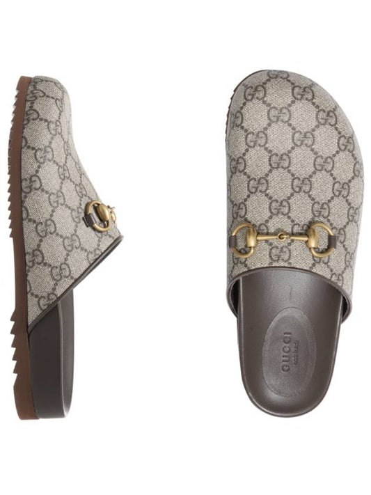 GG Horse Fit Slippers Grey - GUCCI - BALAAN 2