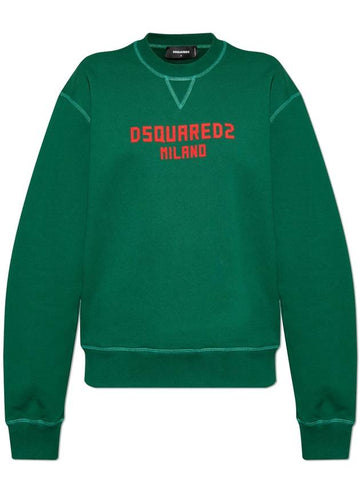 Dsquared2 Sweatshirt With Logo, Women's, Green - DSQUARED2 - BALAAN 1