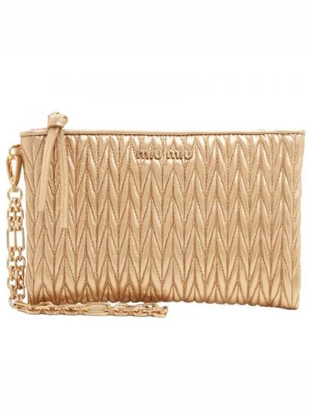 Miu Miu Nappa Materasse Chain Clutch Bag Ivory - MIU MIU - BALAAN 2