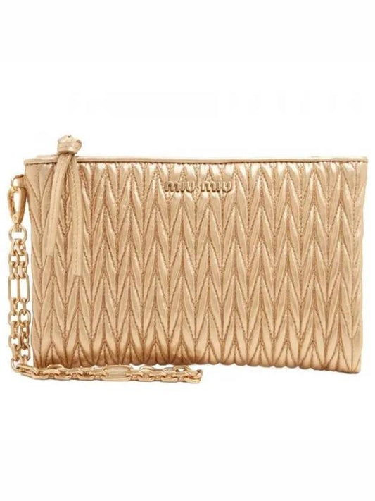 Miu Miu Nappa Materasse Chain Clutch Bag Ivory - MIU MIU - BALAAN 2