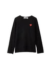 Red Heart Crew Neck Knit Top P1 N068 1 Black - COMME DES GARCONS - BALAAN 2