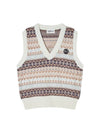 Jacquard Vest Sweater Ivory - THE GREEN LAB - BALAAN 2