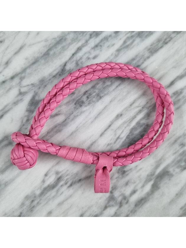 Intrecciato Double Line Bracelet Pink - BOTTEGA VENETA - BALAAN 3