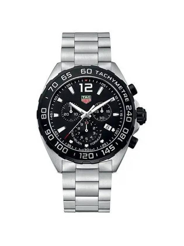 Formula 1 Chrono Quartz 43 MM Metal Watch Black Silver - TAG HEUER - BALAAN 2