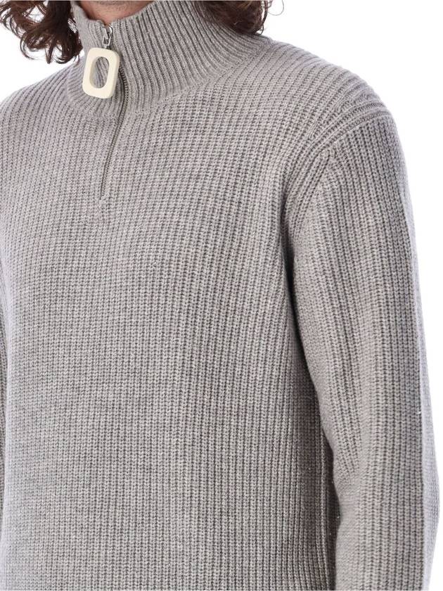 Zip-Up Knit Turtleneck Grey - JW ANDERSON - BALAAN 4