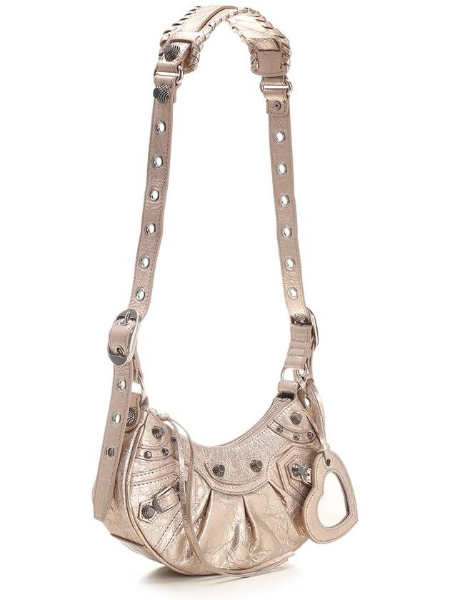 Metallic Le Cagol XS Lambskin Shoulder Bag Metallic Beige - BALENCIAGA - BALAAN 2