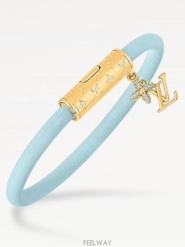 LV Push Bracelet Gold Turquoise - LOUIS VUITTON - BALAAN 3