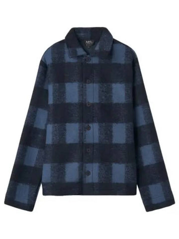 Craig Check Wool Jacket Blue Jumper - A.P.C. - BALAAN 1