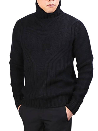 wool turtleneck black - LES HOMMES - BALAAN 1