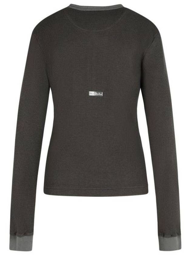 Emsley Waffle Long Sleeve T-Shirt Grey - ACNE STUDIOS - BALAAN 4