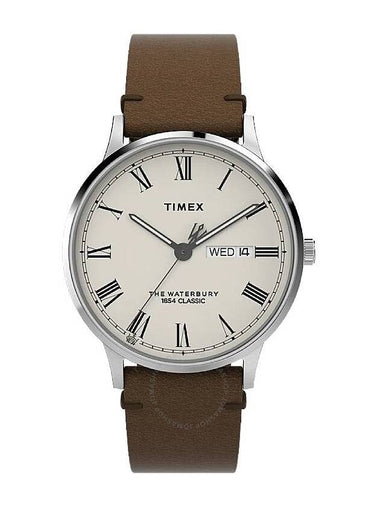 Timex Waterbury Classic Quartz Cream Dial Men's Watch TW2W50600 - TIMEX - BALAAN 1