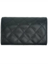 gold logo caviar card wallet black - CHANEL - BALAAN 4