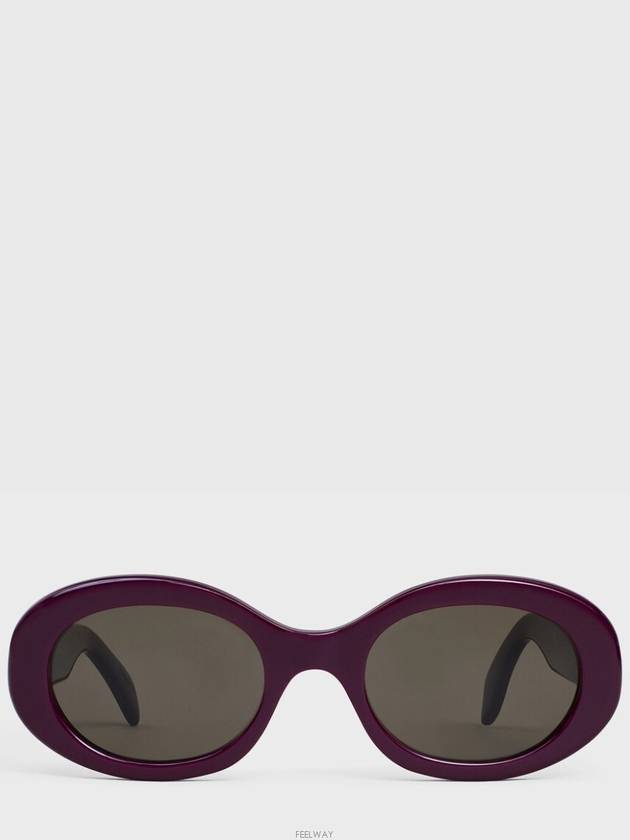 Eyewear Triomphe Acetate Sunglasses Aubergine - CELINE - BALAAN 3
