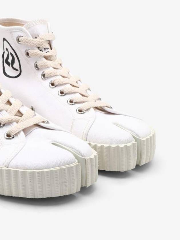 Tabi Canvas High Top Sneakers White - MAISON MARGIELA - BALAAN 6