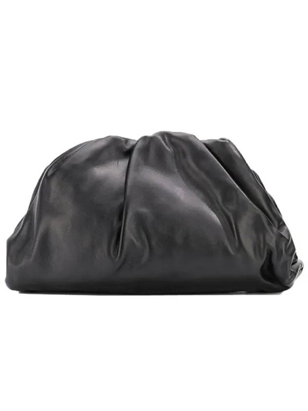 Nappa Pouch Dumpling Clutch Bag Black - BOTTEGA VENETA - BALAAN 3