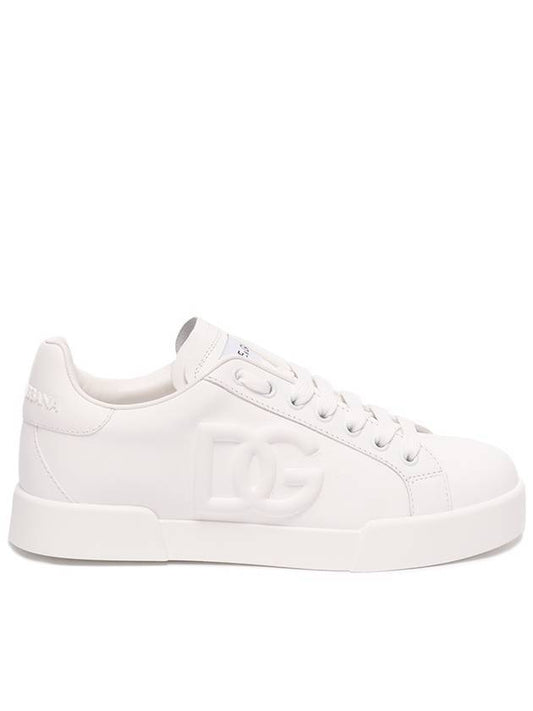 DG Logo Calfskin Low Top Sneakers White - DOLCE&GABBANA - BALAAN 1