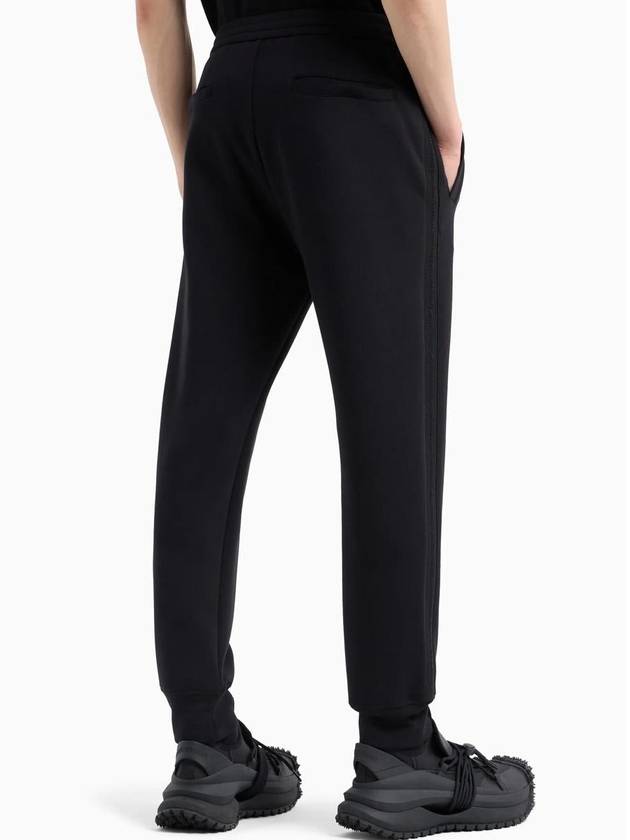 cotton track pants black - EMPORIO ARMANI - BALAAN 4