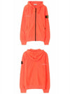 Wappen Patch Cotton Hooded Zip Up Orange - STONE ISLAND - BALAAN 5