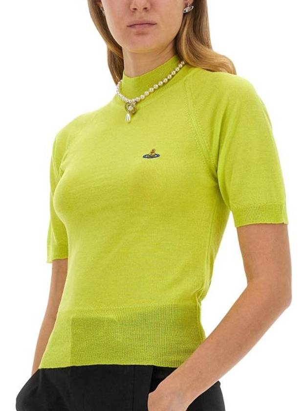 Women's Wool Silk Knit TopYellow - VIVIENNE WESTWOOD - BALAAN 5