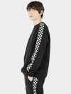 Checkerline Raglan Sweatshirt Black - AOX - BALAAN 3