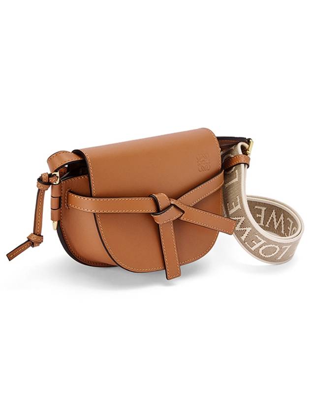 Mini Gate Dual Soft Calfskin Cross Bag Tan - LOEWE - BALAAN 3