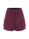 Banded corduroy cargo shorts Wine - BUTTONPLAY - BALAAN 1