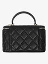 Department Store Full Set Packaging Classic Vanity Top Handle Rectangular Lambskin Black Gold Plated AP2199 - CHANEL - BALAAN 3