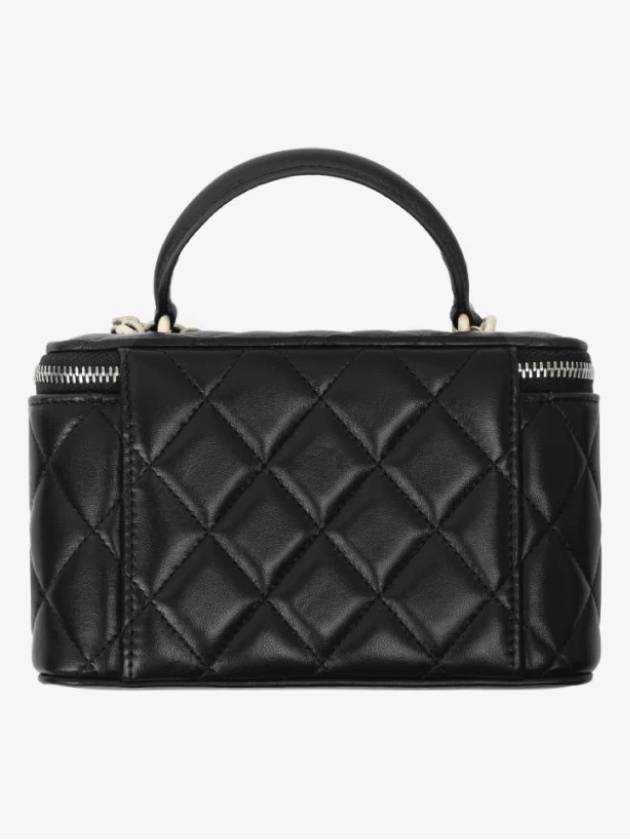 Department Store Full Set Packaging Classic Vanity Top Handle Rectangular Lambskin Black Gold Plated AP2199 - CHANEL - BALAAN 3