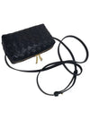 Intrecciato Lamb Leather Mini Cross Bag Black - BOTTEGA VENETA - BALAAN 5