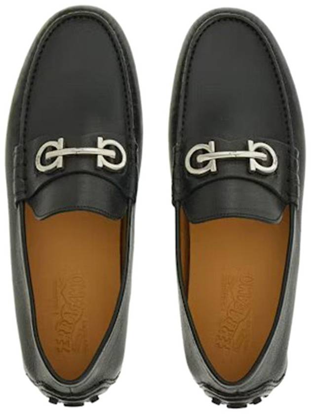 Gancini Ornament Driving Shoes Black - SALVATORE FERRAGAMO - BALAAN 3