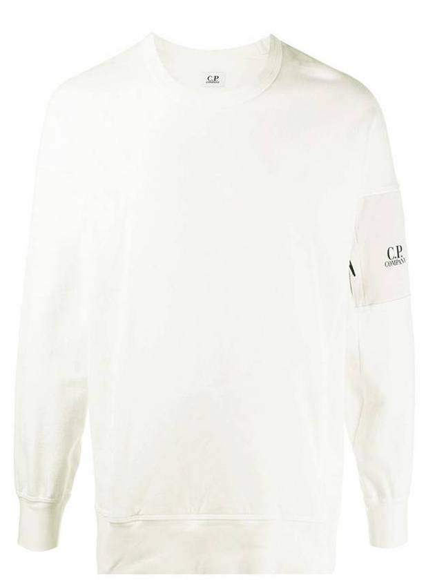 Men's Logo Pocket Sweatshirt White - CP COMPANY - BALAAN 1