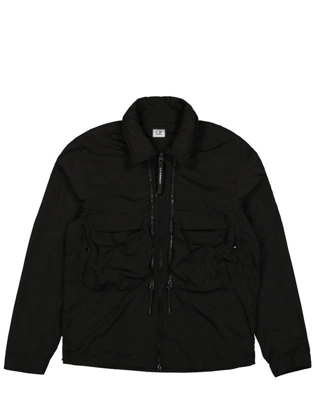 Chrome-R Hooded Over Long Sleeve Shirt Black - CP COMPANY - BALAAN 2