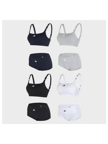 adidas UNDERWEAR performance hybrid bra panties 4 pack - ADIDAS - BALAAN 1