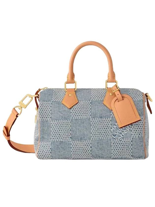 Speedy 25 Bandouliere Damier Tote Bag Denim Blue - LOUIS VUITTON - BALAAN 1