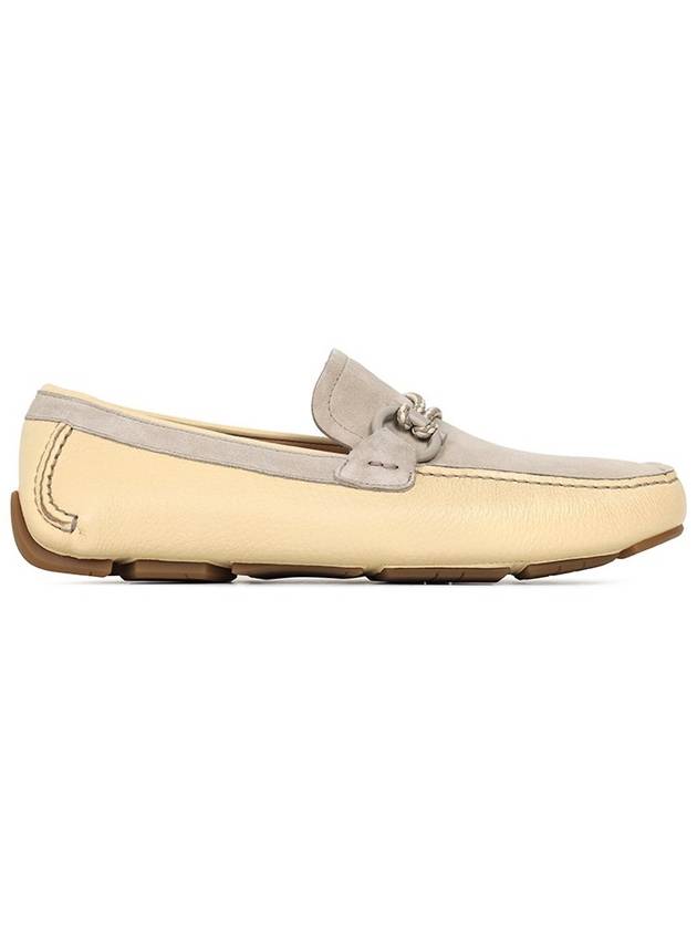 Light Gray Gancini Loafer FRONT 4 0757714 - SALVATORE FERRAGAMO - BALAAN 1