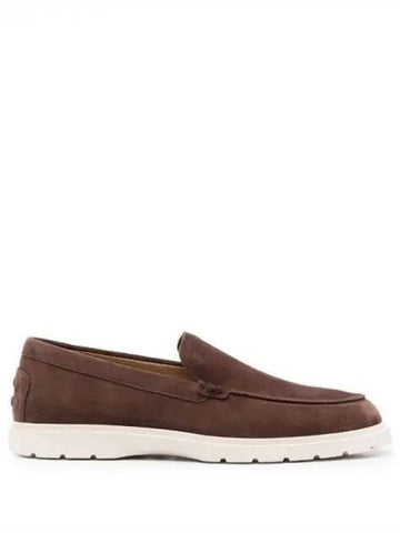 Brown suede slip on loafers - TOD'S - BALAAN 1