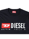 logo print short sleeve t-shirt black - DIESEL - BALAAN.