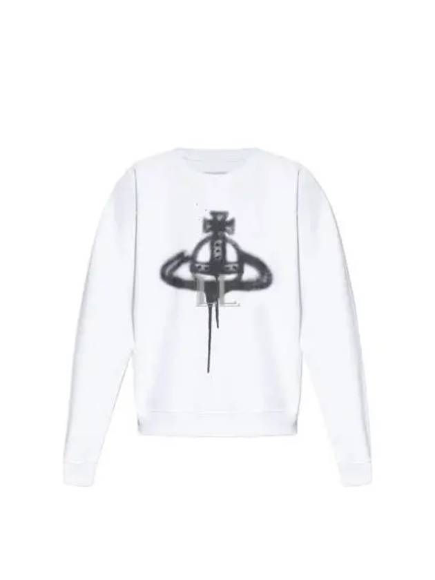 Spray ORB Raglan Sweatshirt White - VIVIENNE WESTWOOD - BALAAN 2