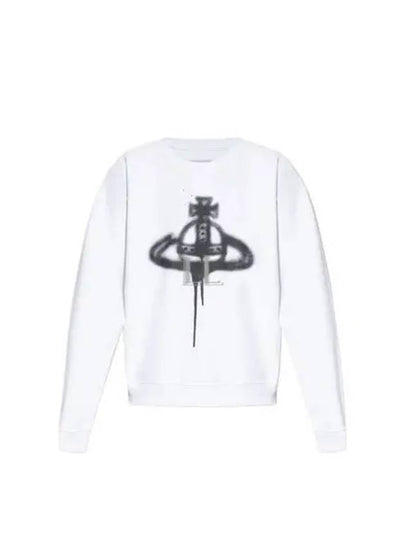 Spray ORB Raglan Sweatshirt White - VIVIENNE WESTWOOD - BALAAN 2